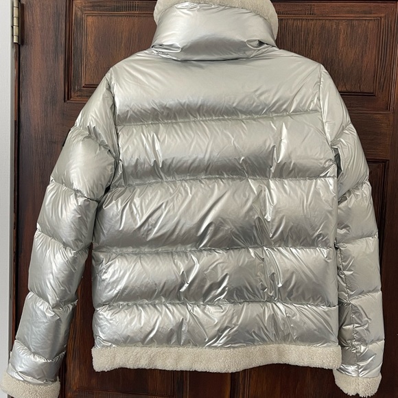 COPY - SAM  metallic faux shearling lined down jacket - Picture 2 of 2